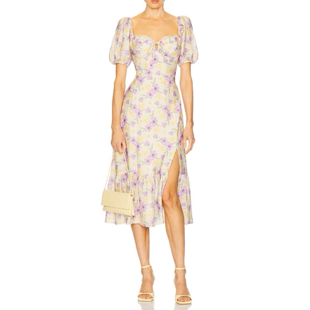 ASTR the Label Milkmaid Floral Dress (Size: L)